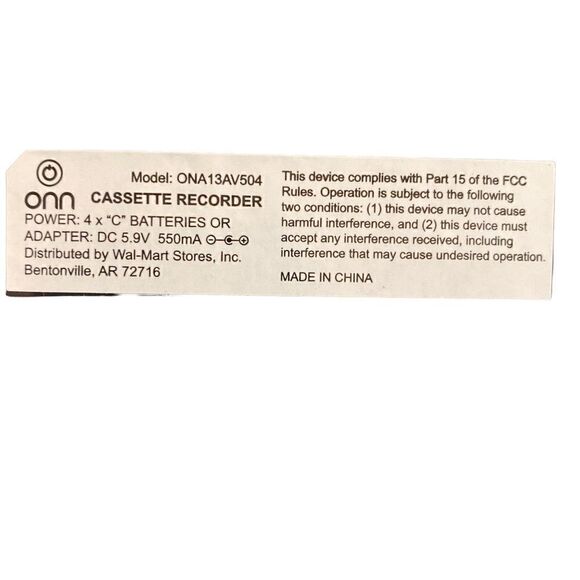 Onn cassette recorder built in speaker mic and sealed cassette. Box included - Picture 5 of 8